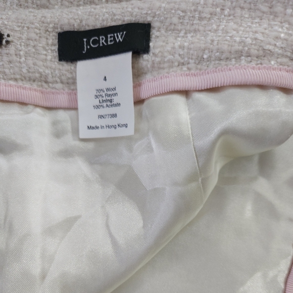 J. Crew ivory wool skirt with liner (4) - Picture 5 of 7